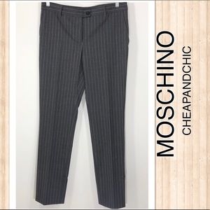 Moschino Cheap&Chic Gray Pinstripe Career Trousers